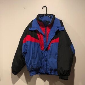 Weather Breaker Vintage Abstract Puffer Jacket